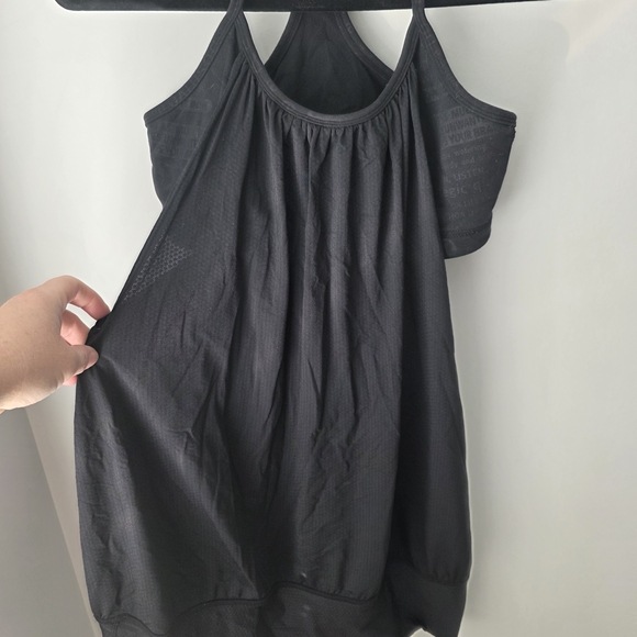 LULULEMON No Limits Tank Top Black Loose Fit W Build In Bra Size 8 - Picture 3 of 7
